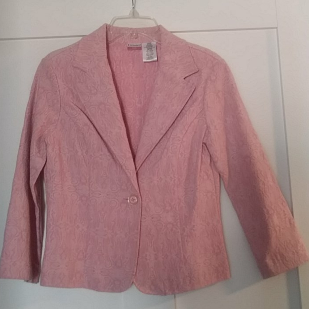 No Boundaries Stretch Pink Damask Jacket